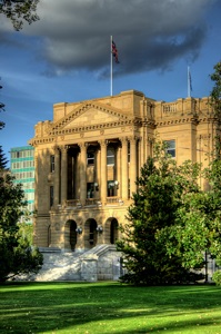The Alberta Legislature Building in Edmonton, Alberta, Canada.