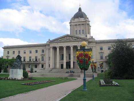 Parliament of Manitoba in Winnipeg, Canada